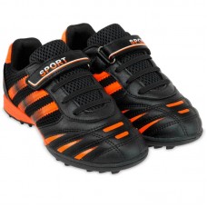 Сороконіжки футбольні дитячі PlayGame Sport розмір 38, чорний-помаранчевий, код: 668-32-38-1_38