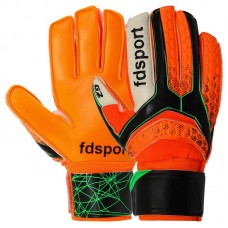 Воротарські рукавиці з захистом пальців Fdsport розмір 9, помаранчевий-чорний, код: FB-873_9ORBK