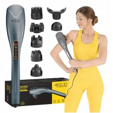 Ручний вібраційний масажер для тіла 4Fizjo Long Stick 7 в 1 Grey, код: P-5907739319135