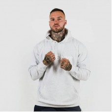 Толстовка чоловіча GymBeam PRO Hoodie Grey S, сіро-білий, код: 1189322-GB