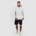 Толстовка чоловіча GymBeam PRO Hoodie Grey S, сіро-білий, код: 1189322-GB