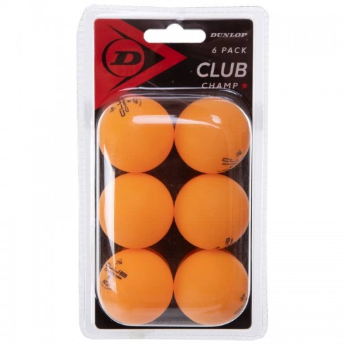 Набір м"ячів для настільного тенісу 6 штук Dunlop D TT BL 40+ Club