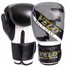 Рукавички боксерські шкіряні Velo 10 унцій, чорний, код: VL-2229_10BK