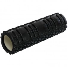 Ролер масажний циліндр (ролик мфр) FitGo Grid Combi Roller 25см, чорний, код: FI-0356_BK