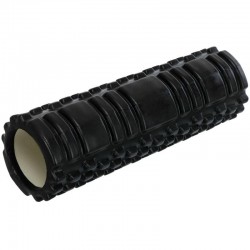 Ролер масажний циліндр (ролик мфр) FitGo Grid Combi Roller 25см, чорний, код: FI-0356_BK