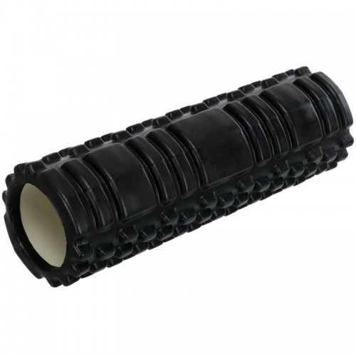 Ролер масажний циліндр (ролик мфр) FitGo Grid Combi Roller 25см, чорний, код: FI-0356_BK