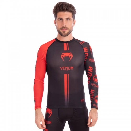 Рашгард з довгим рукавом Venum Logos XL (48-50), чорний-червоний, код: CO-8128_XLBKR