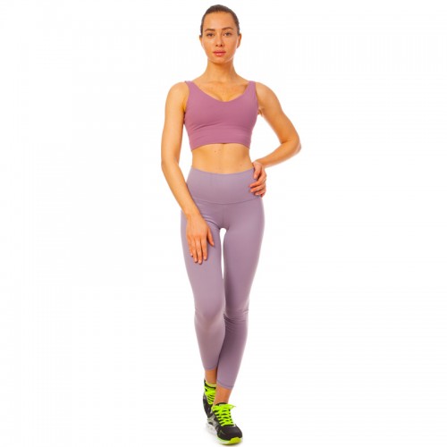 Комплект спортивний жіночий (лосини та топ) V&X S, 42-44, пурпурний, код: WX1140-K5536-V_SV