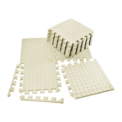 Татамі мат (хвіст ластівки) EasyFit 8 шт, 300х300х10мм, білий, код: EF-1950-30-W