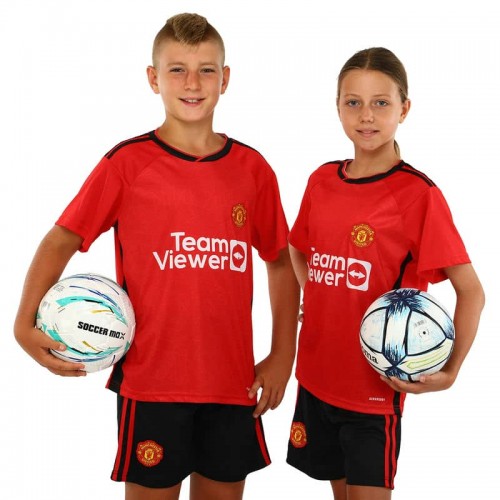 Форма футбольна дитяча PlayGame із символікою Manchester United домашня 2024, розмір XL-30, зріст 155-165, червоний-чорний, код: CO-7185_XLR Форма футбольна дитяча PlayGame із символікою Manchester United домашня 2024, розмір XL-30, зріст 155-165, червоний-чорний, код: CO-7185_XLR