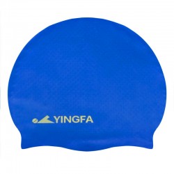 Шапочка для плавання силіконова для дорослих Yingfa синій-жовтий, код: C0068_BLY