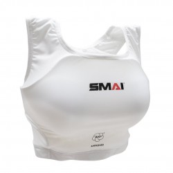 Захист грудей для жінок Smail з ліцензією WKF, розмір L, білий, код: 1354-77