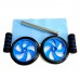 Ролик гімнастичний двоколесний SNS 1609, синій, код: 00171-SNS