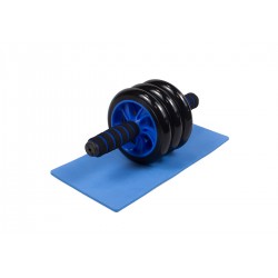 Ролик для пресу EasyFit (3 колеса) з килимком, синій, код: EF-1353-B-EF