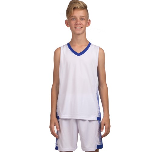 Форма баскетбольна дитяча PlayGame Lingo 4XS (ріст 120) білий-синій, код: LD-8018T_4XSWBL