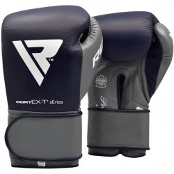 Рукавиці боксерські Rdx Leather Pro C4 Blue 14 унцій, код: RX-40267_14