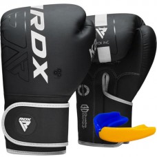 Боксерські рукавиці RDX F6 Kara Matte 16 унцій, чорний-білий, код: BGR-F6MW-16OZ