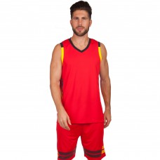 Форма баскетбольна чоловіча PlayGame Lingo 2XL (ріст 170-175), червоний-чорний, код: LD-8019_2XLRBK