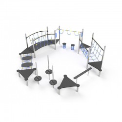 Дитячий ігровий канатний комплекс Miros 4800х4800х1400 мм, код: LK227