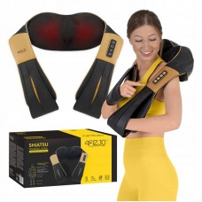 Накидка-масажер для шиї та спини 4Fizjo Shiatsu Ultra+, акумуляторний, чорний-золотий , код: P-5907739319081