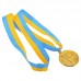 Медаль спортивна зі стрічкою PlayGame Wreath ø5см, золотий, код: C-1489-5_G