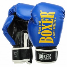 Боксерські рукавиці Boxer New 10 унцій, синій, код: 2022-N_10BL