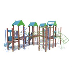 Ігровий комплекс Miros "Фортеця друзів плюс" 6990x9610x3260 мм, код: DIO718.1 Ігровий комплекс Miros "Фортеця друзів плюс" 6990x9610x3260 мм, код: DIO718.1