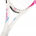 Ракетка для великого тенісу дитяча Teloon 23", 7-9 років, білий-рожевий, код: 3511-23