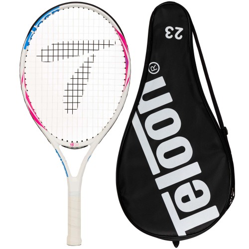Ракетка для великого тенісу дитяча Teloon 23", 7-9 років, білий-рожевий, код: 3511-23