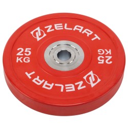 Блини (диски) бамперні для кросфіту гумові Zelart d-52мм, 25кг,. червоний, код: TA-7798-25-S52