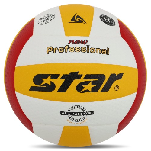 М"яч волейбольний Star New Professional №5, жовто-червоний-білий, код: VB315-34-S52
