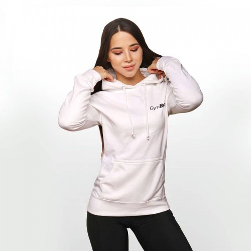 Толстовка жіноча GymBeam Clothing Hoodie PRO White M, білий, код: 219313-GB