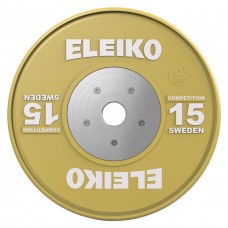 Диск олімпійський обгумований Eleiko IWF 15 кг, жовтий, код: 3001119-15-IA