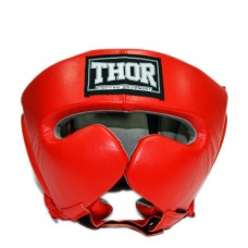 Шолом для боксу Thor L, шкіра, червоний, код: 716 (Leather) RED L