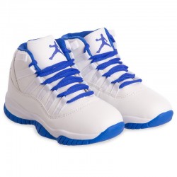 Кросівки дитячі для баскетболу Jdan розмір 35 (22см), білий-синій, код: 1801-2_35WBL