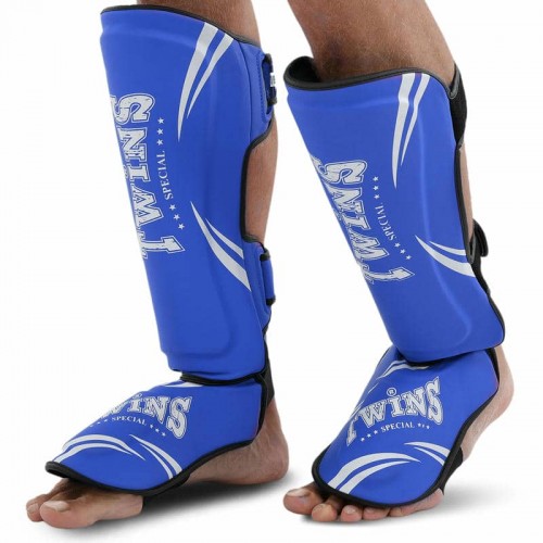 Захист гомілки та стопи для єдиноборств Twins, розмір M, синій, код: BO-7971_MBL Захист гомілки та стопи для єдиноборств Twins, розмір M, синій, код: BO-7971_MBL