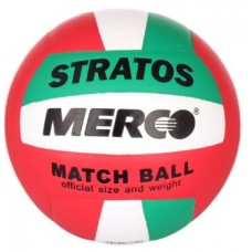 М"яч волейбольний Merco Stratos Volleyball №5, червоний-білий-зелений, код: 8591792677706