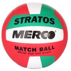 М"яч волейбольний Merco Stratos Volleyball №5, червоний-білий-зелений, код: 8591792677706
