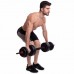 Набір гантелей зі штангою та гирями 3в1 BioGym багатофункціональний 40кг, чорний-червоний, код: LN-1100-40-S52