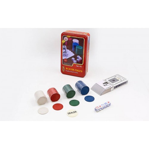 Набір для покеру в металевій коробці PlayGame, код: IG-4591