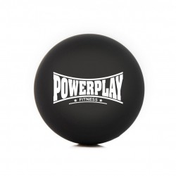 Масажний силіконовий м"яч PowerPlay Silicone Lacrosse Ball 63 мм, чорний, код: PP-4354_Black