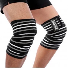 Бинти на коліна Power System Knee Wraps Grey/Black, код: PS-3700_Grey-Black