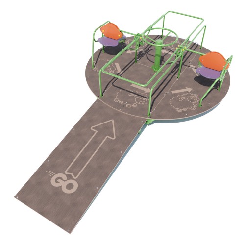 Карусель для дітей з ОФВ Miros 4600х2700х970 мм, код: DIO391 Карусель для дітей з ОФВ Miros 4600х2700х970 мм, код: DIO391