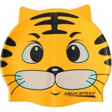 Шапка для плавання lдитячий Aqua SpeedZoo Cat жовтий кіт, код: 5908217655295
