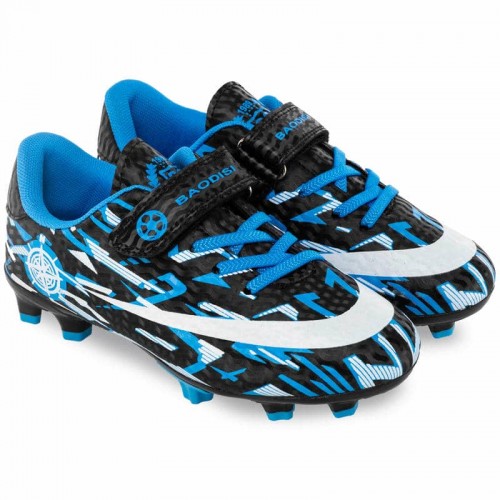 Бутси футбольні дитячі Baodisi розмір 36, чорний-синій, код: 857-1_36 Бутси футбольні дитячі Baodisi розмір 36, чорний-синій, код: 857-1_36