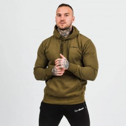 Толстовка чоловіча GymBeam Clothing Athlete Military Green Black L, оливковий, код: 117934-GB