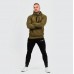 Толстовка чоловіча GymBeam Clothing Athlete Military Green Black L, оливковий, код: 117934-GB