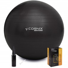 М"яч для фітнесу (фітбол) Cornix Anti-Burst 75 см Black, код: XR-0026