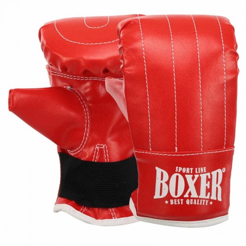 Снарядні рукавички Boxer розмір L, червоний-чорний, код: 2015_L_RBK-S52