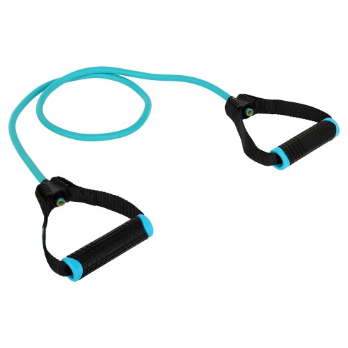 Еспандер трубчастий для фітнесу з ручками LiveUp Medium 120см, навантаження 9кг, 20LB, синій, код: LP8405-M Еспандер трубчастий для фітнесу з ручками LiveUp Medium 120см, навантаження 9кг, 20LB, синій, код: LP8405-M